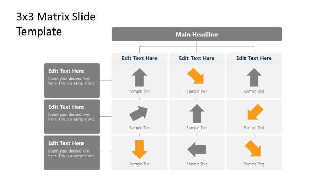 3×3 Matrix Performance PowerPoint Template