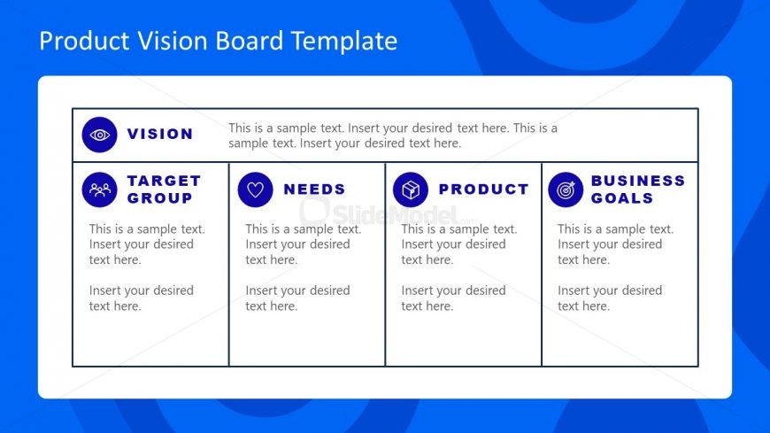 Slide Template for Presenting Product Vision
