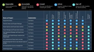 RACI Matrix - Roles In Project Editable Matrix Slide