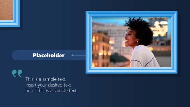 Photo Framed Quotes PPT Template Slide