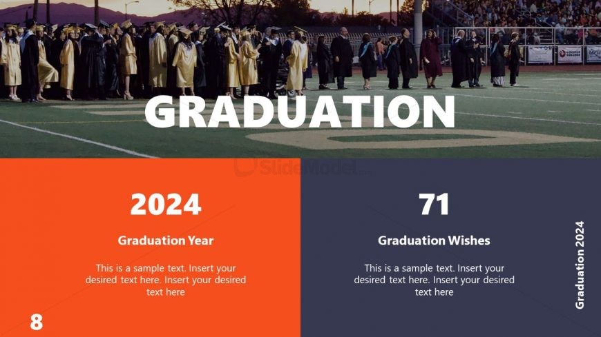 Editable Slide for Showing Year and Number of Graduates