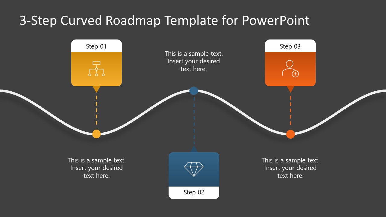 Curved Roadmap Powerpoint Timeline Slidemodel 7671