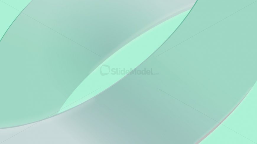 PPT Template Slide with Light Green Transparent Ring Illustration