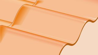PPT Slide Template - Orange Wave Surface Background