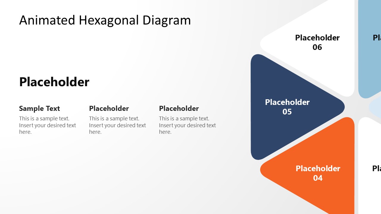 Animated Hexagonal PowerPoint Template Slide
