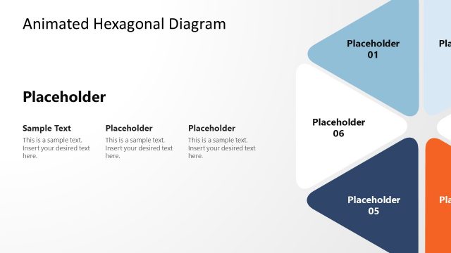 Color-Coded 6-Item Hexagonal Diagram