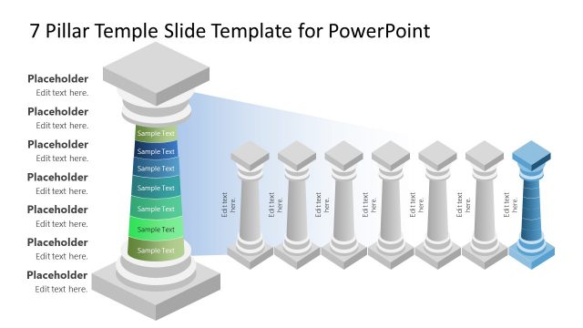 7 Pillar Diagram Slide for PowerPoint