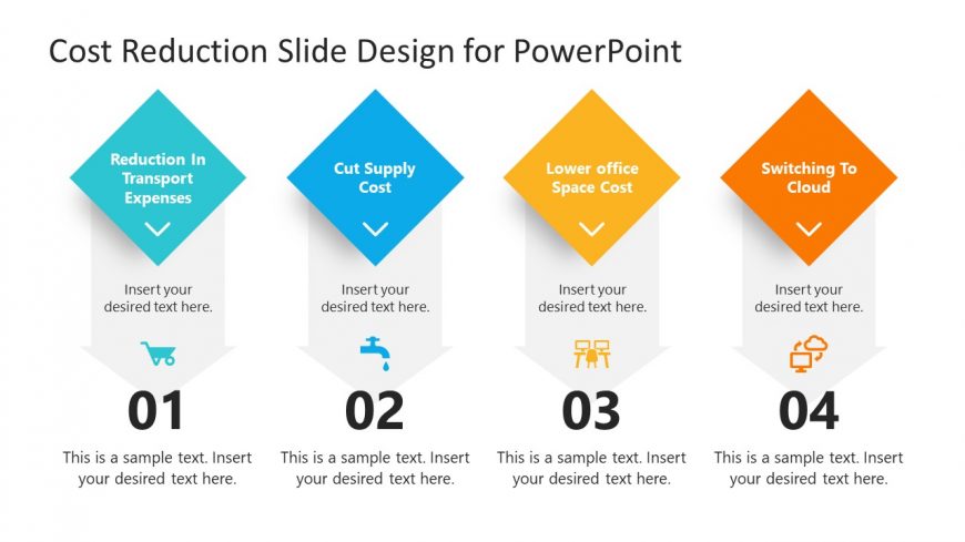 PPT Slide Template for Cost Reduction Methodologies