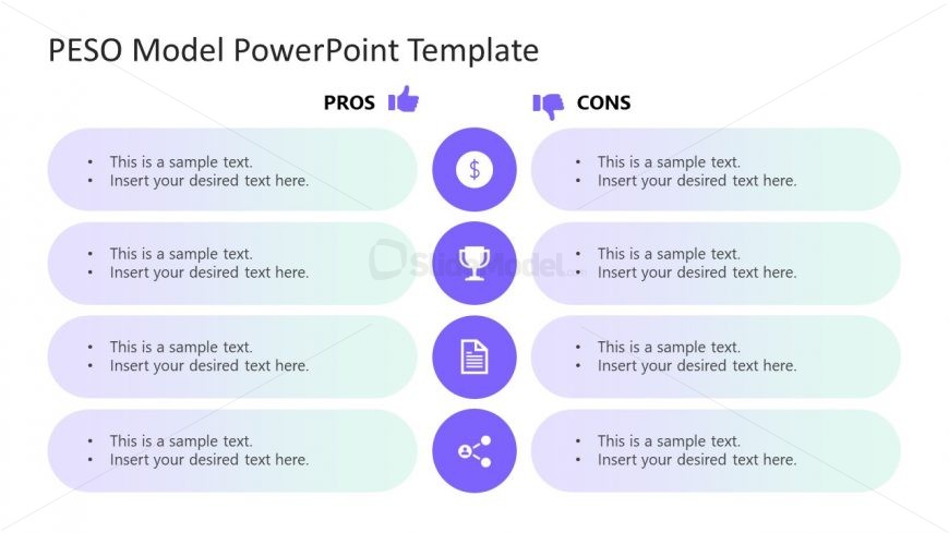Editable Pros and Cons Slide for Presentation