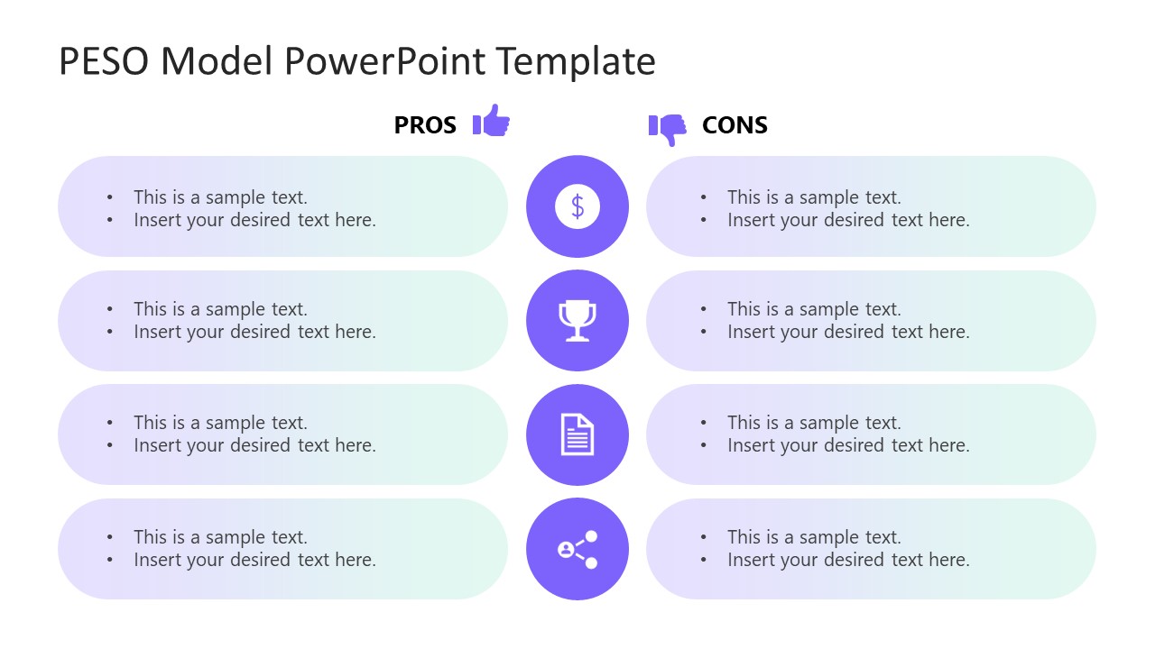 Editable Pros and Cons Slide for Presentation