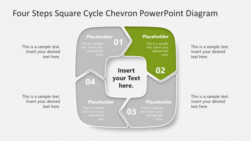 PPT Square Cycle Chevron Slide Template