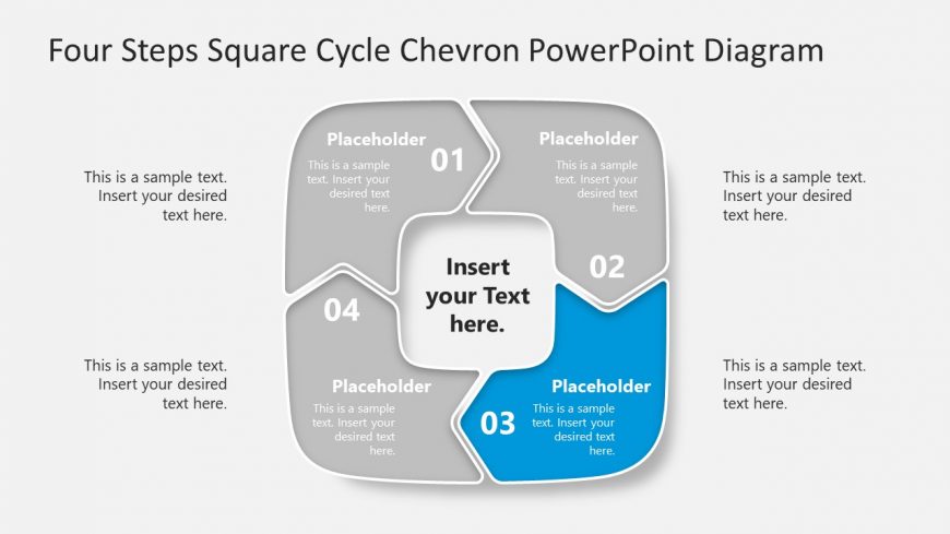 PPT Creative Chevron Design with Placeholder Text 