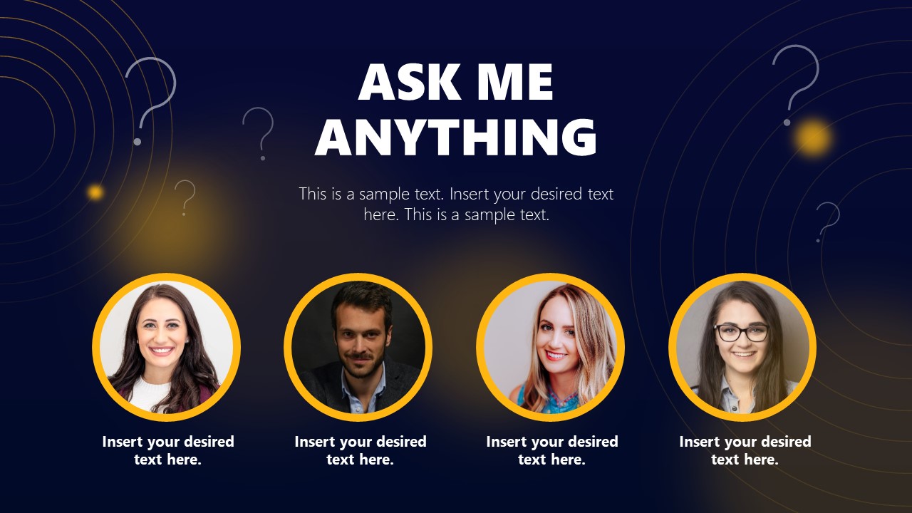 Ask Me Anything Presentation Template For PowerPoint