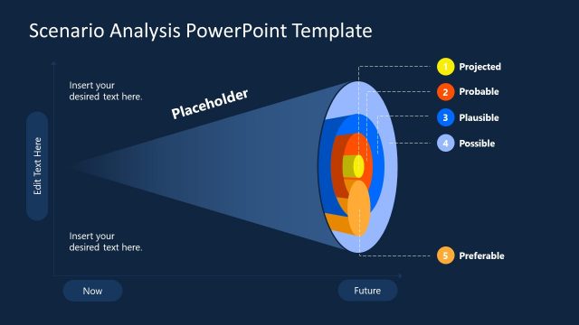Dark Background Slide Template for Scenario Analysis
