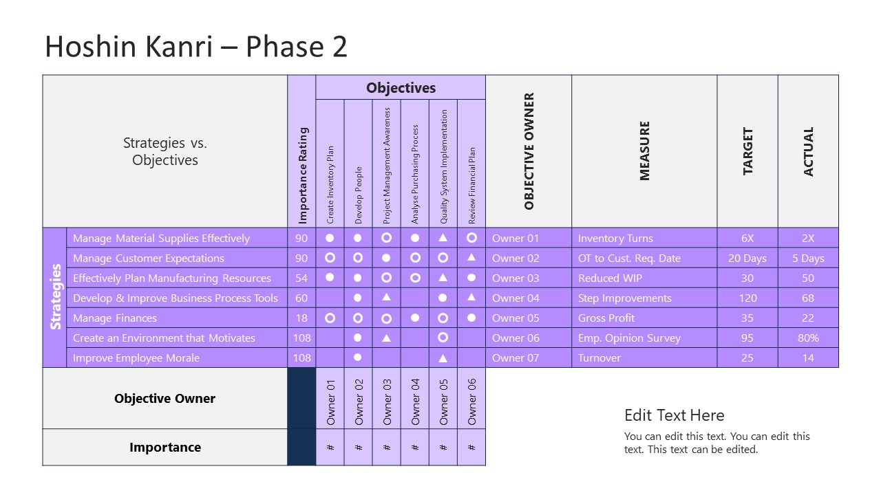 Strategic Planning Hoshin Kanri Animated Slide