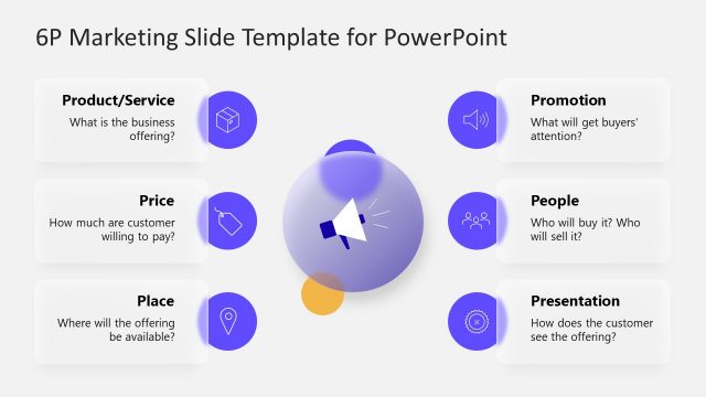 6P Marketing Slide Template for PowerPoint