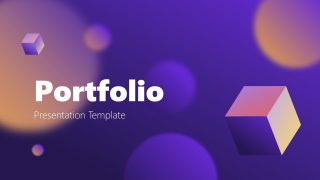 Editable Cover Slide for Portfolio Presentation Template