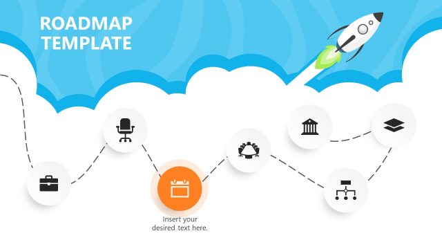 Timeline PowerPoint Template with Infographic Milestone Icons