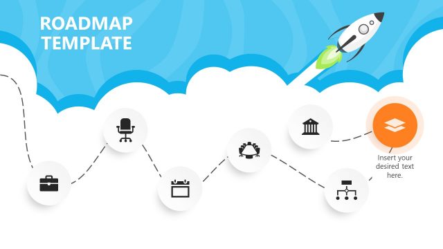 Curved Roadmap PPT Template for PowerPoint