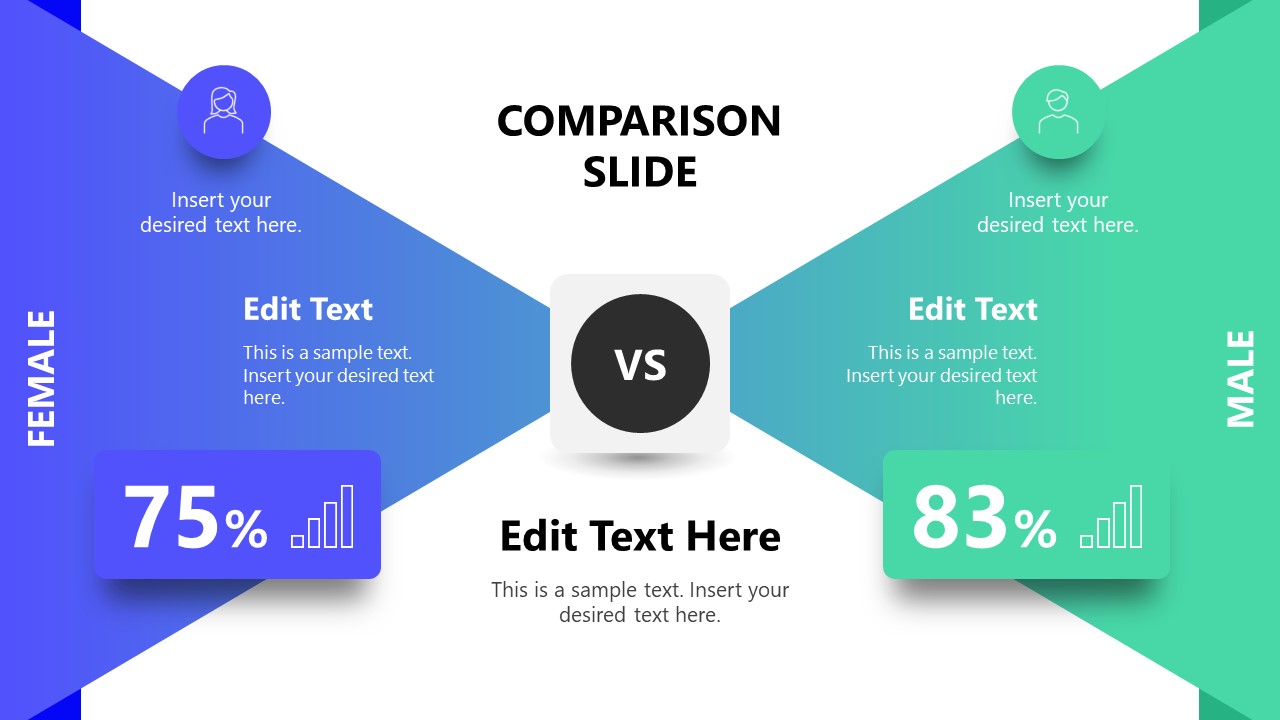 Editable Comparison Diagram for PowerPoint