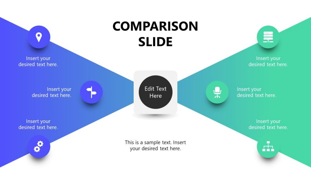 Comparison Slide with Infographic Icons - SlideModel