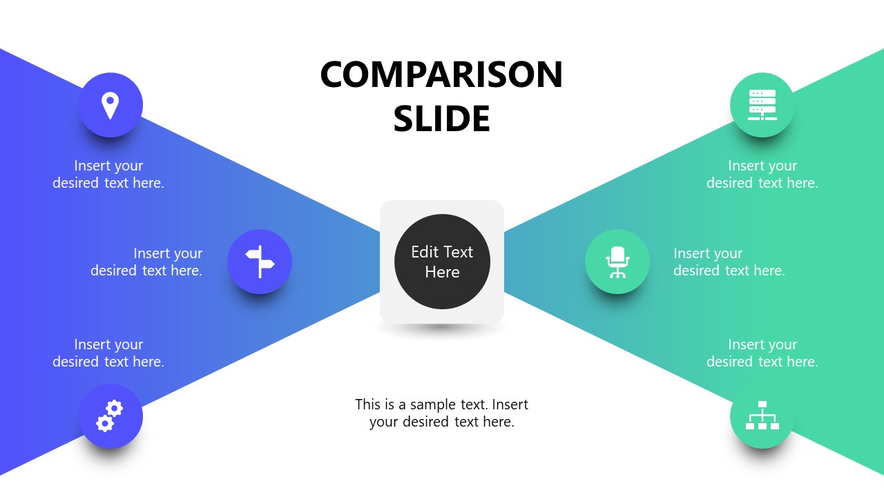 PPT Slide Design for Comparison Presentation
