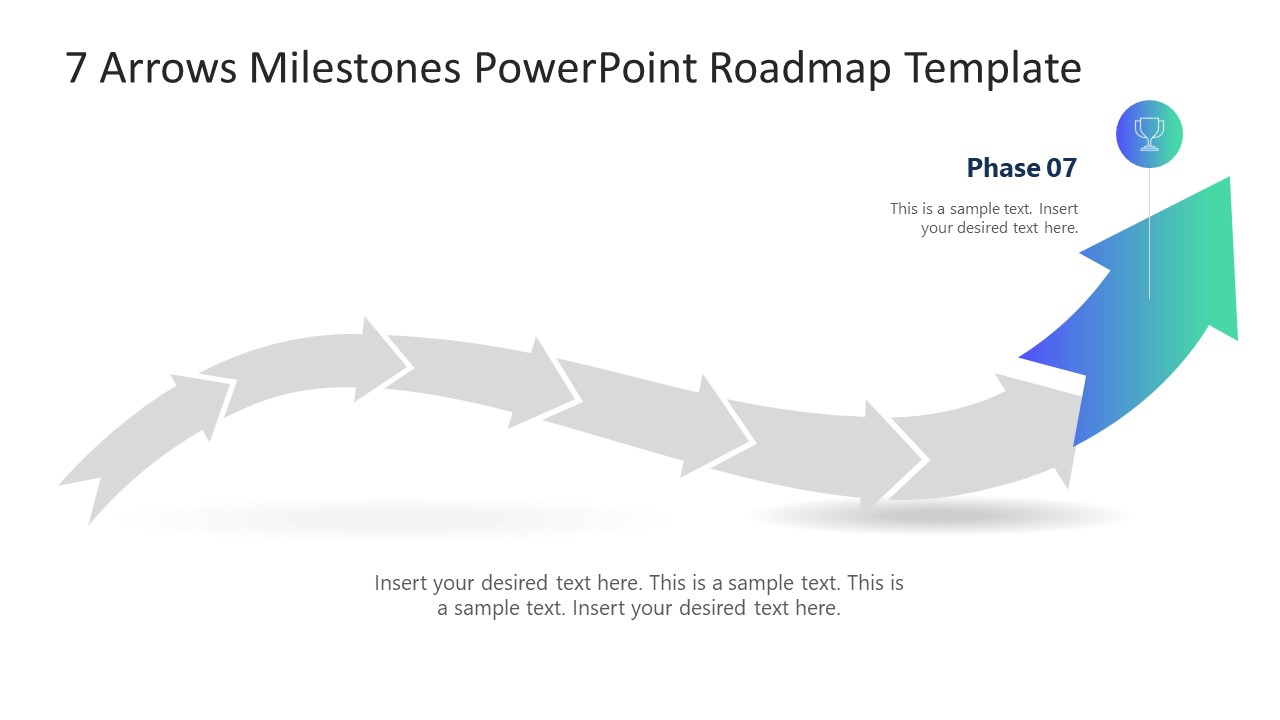 PowerPoint Process Diagram with Multiple Arrow Segments 
