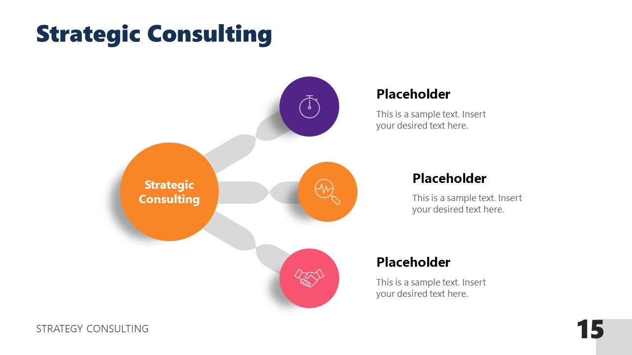 PPT Branch Diagram for Strategy Consulting