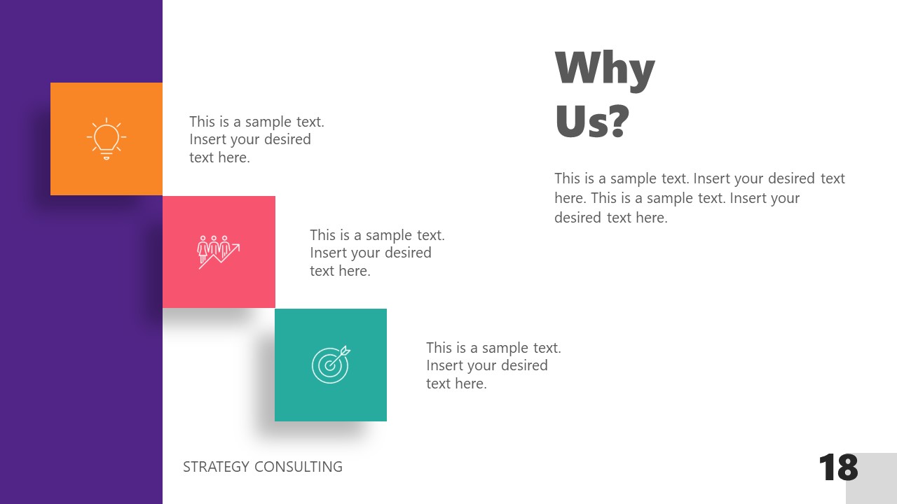 PowerPoint Template Slide for Why Choose Us - Strategy Consulting Presentation