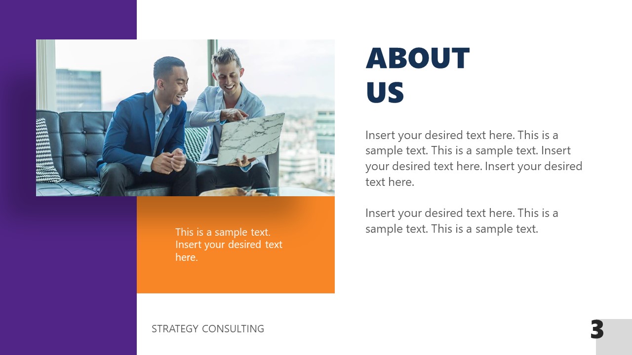 About Us Image Slide for Strategy Consulting Template