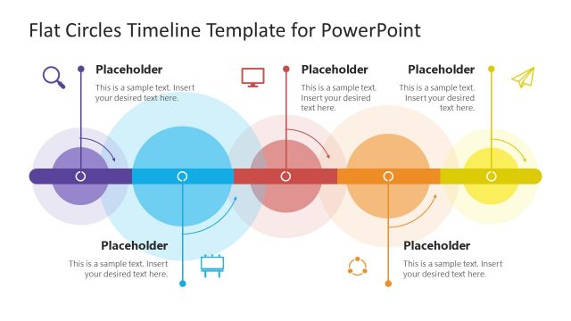 Flat Circles Timeline Template for PowerPoint