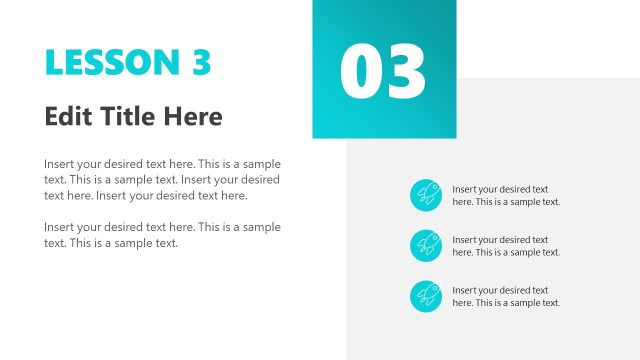 Lesson Three Template Slide for Presentation