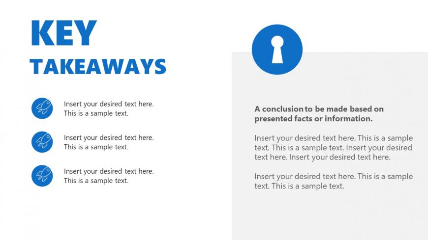 Key Takeaways Infographic PowerPoint Template