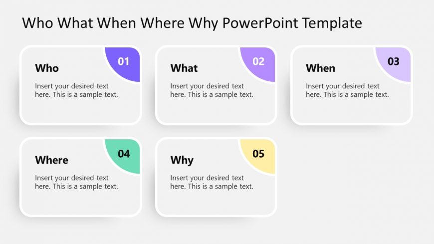 PowerPoint Template with Editable Rectangular Cards