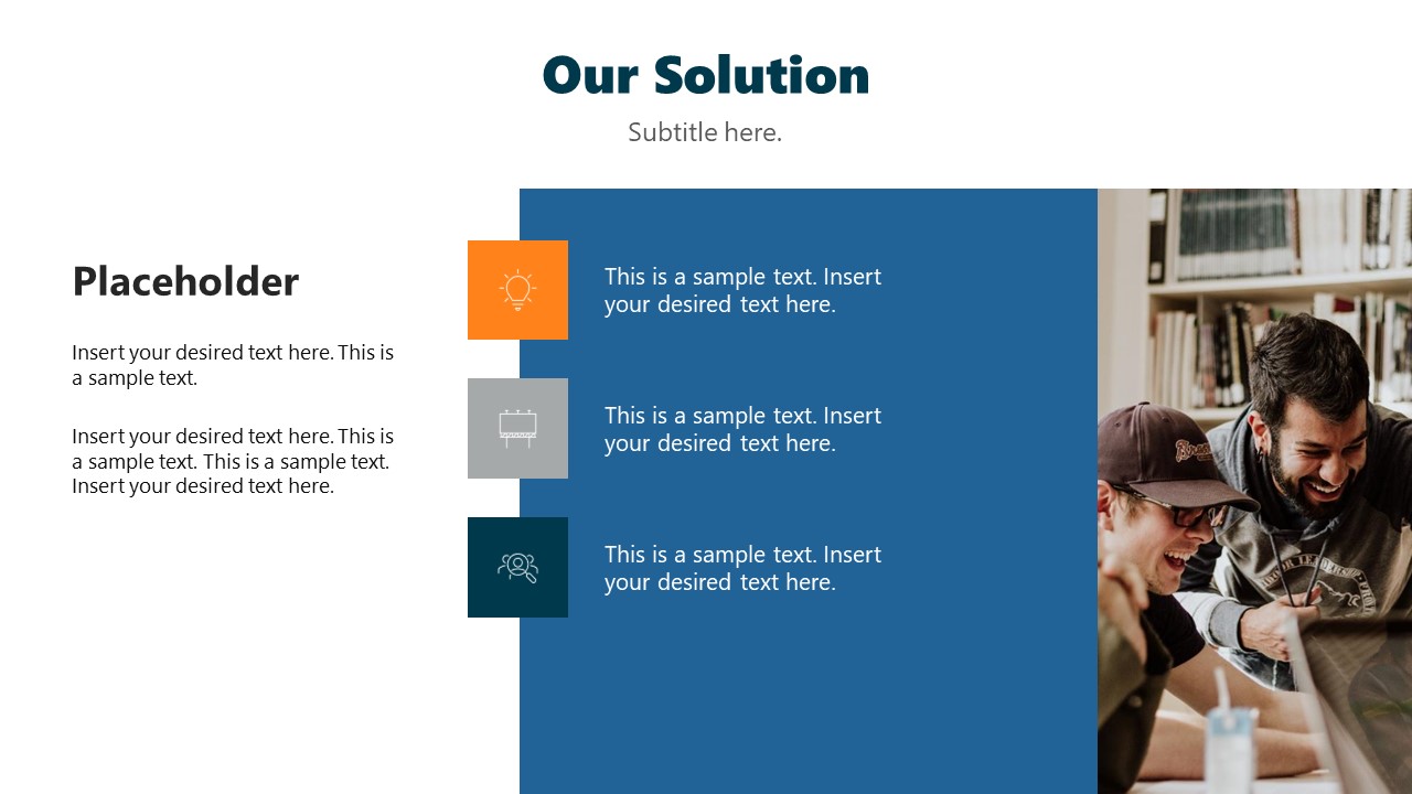 Editable Solutions Slide for PowerPoint