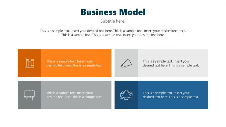 Business Model Slide with Infographic Icons - SlideModel