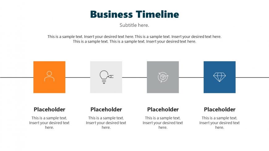 PPT Business Timeline Horizontal Slide Template