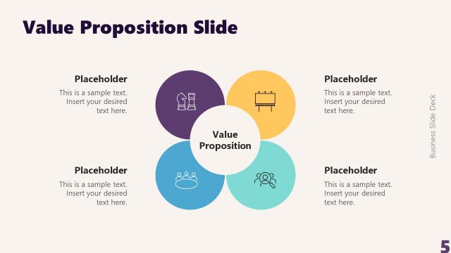 Value Proposition Creative Circular Design Slide