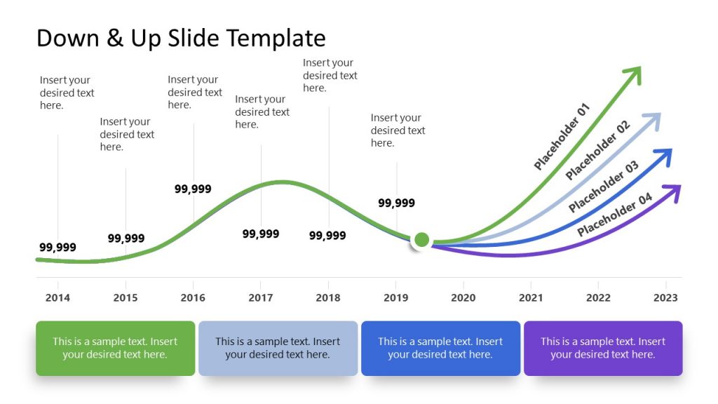 Down & Up Slide with Arrow Diagram for PPT - SlideModel