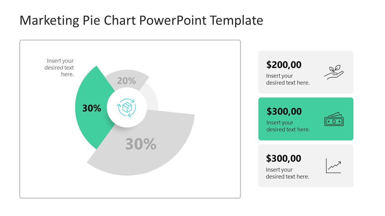 Marketing Pie Chart Template for PowerPoint