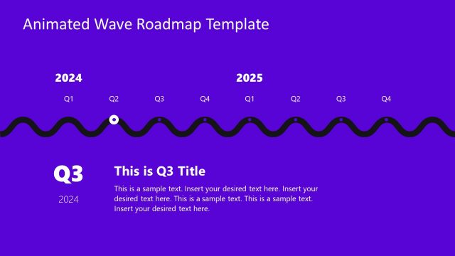 PPT Template Slide with Wave Diagram