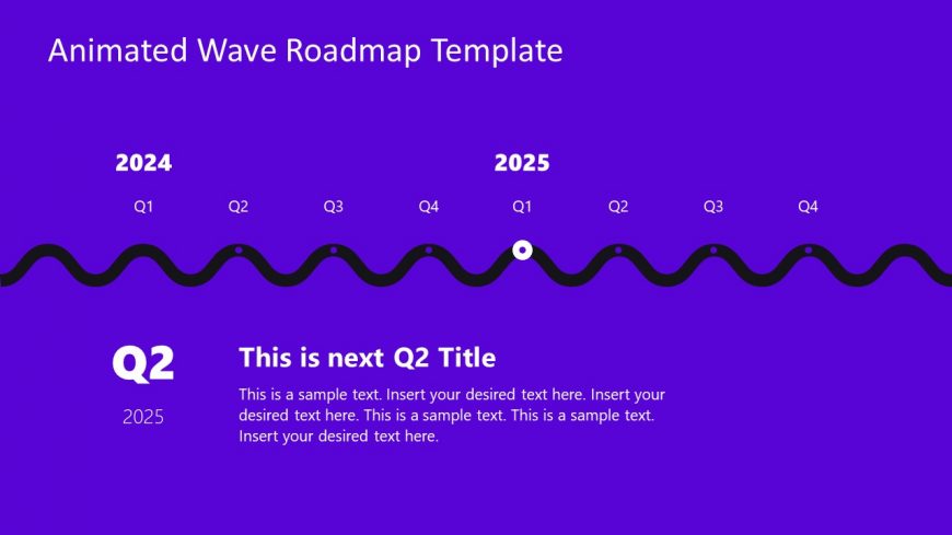 PPT Wave Infographic Roadmap Template
