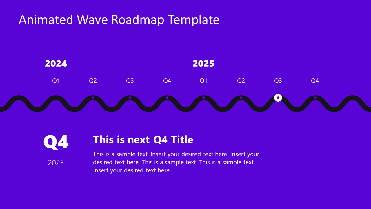 PowerPoint Template with Wave Infographic Animated Diagram