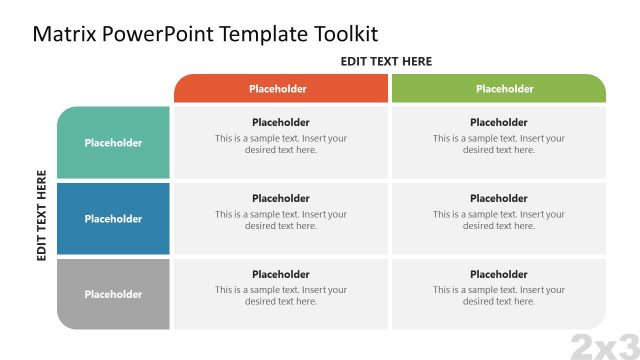 2×3 Matrix Layout for PowerPoint