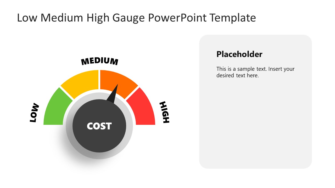 PowerPoint Low Medium High Gaude Diagram