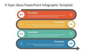 Editable 4 Topics Infographic PowerPoint Template