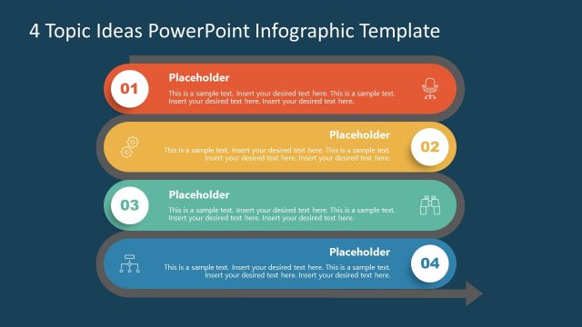 4 Topics Diagram PowerPoint Template