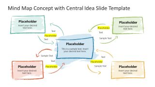 PPT Slide Template with Hand-drawn Mind Map Diagram