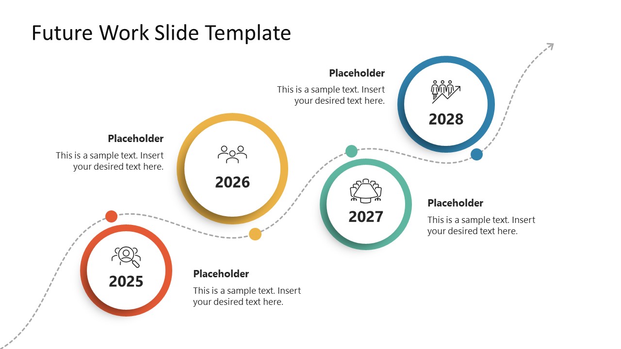 Editable Future Work Slide Template Roadmap for PPT