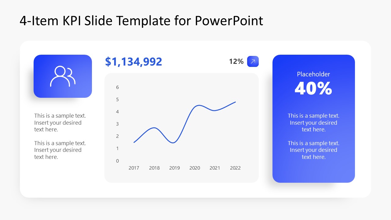 PPT Slide Template with KPI Graph